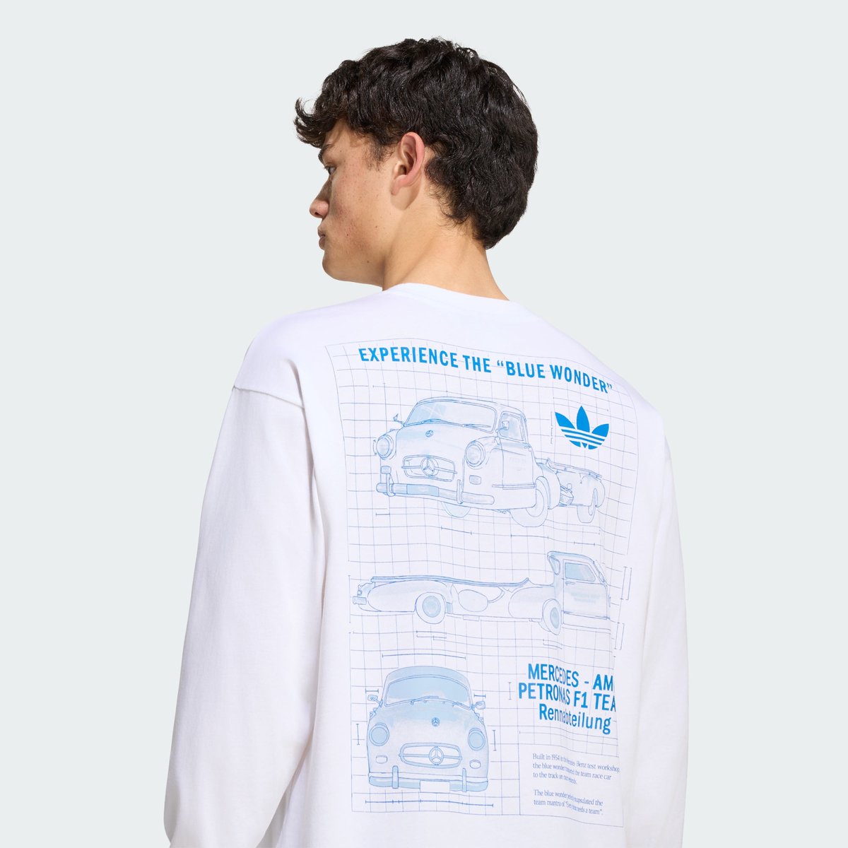 T-Shirt Manches Longues Mercedes - Amg Petronas Formula 1 Team Blue Wonder T-Shirt Manches Longues Mercedes - Amg Petronas Formula 1 Team Blue Wonder white / blue bird, adidas Performance