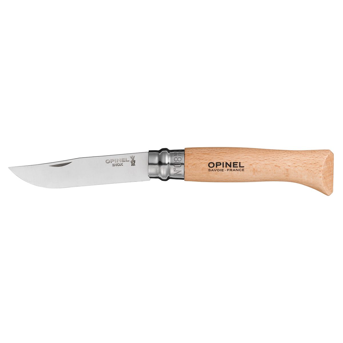Couteau No 08 Inox hêtre tradition marron, OPINEL