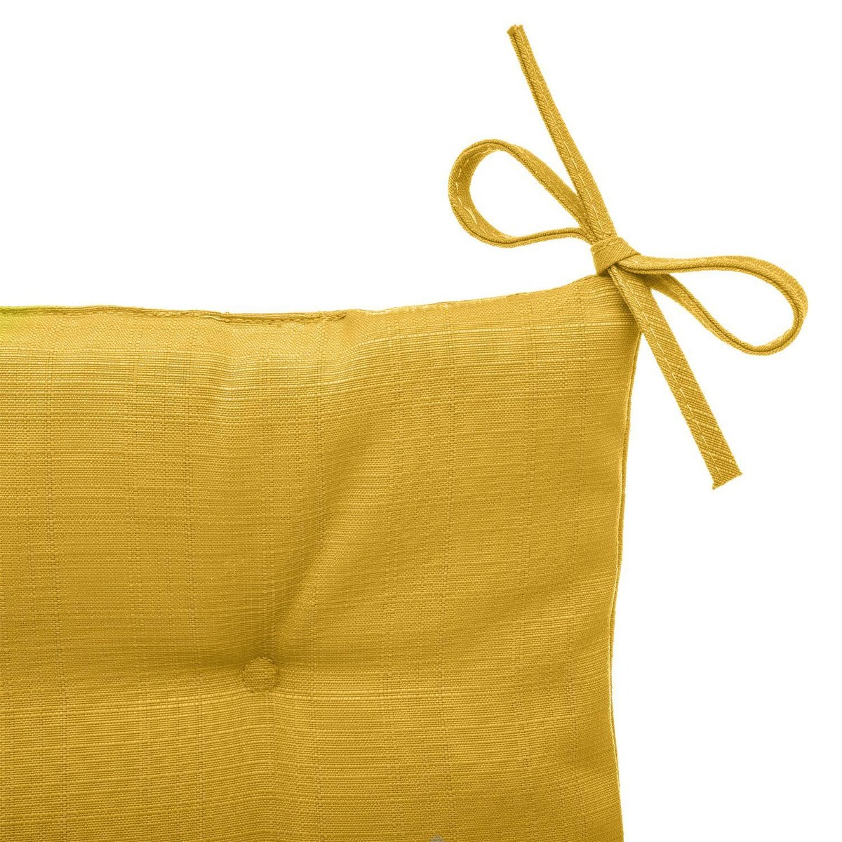 Lot de 2 galettes de chaise d'extérieur KORAI jaune, TOILINUX