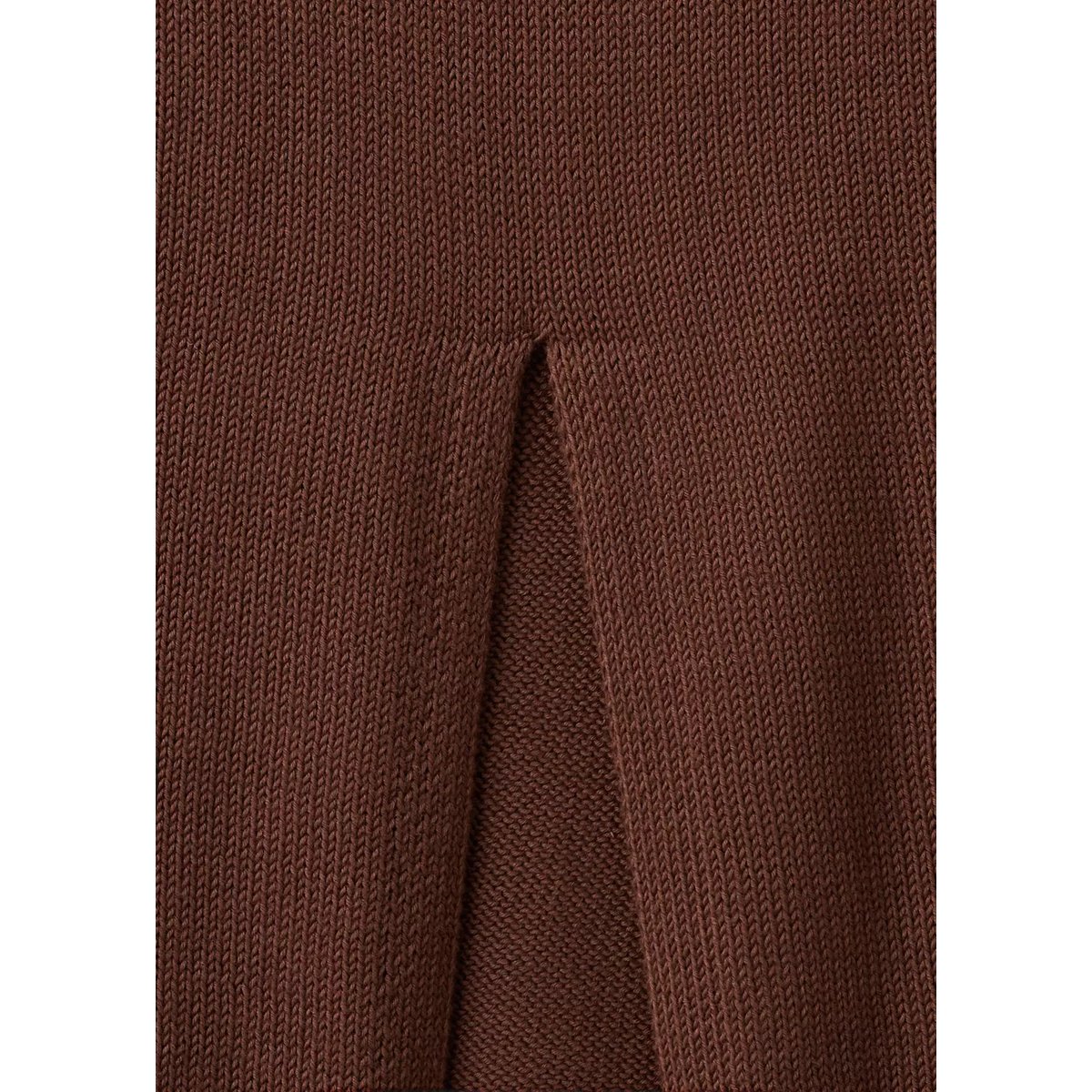 Jupe crayon fendue chocolat, MANGO