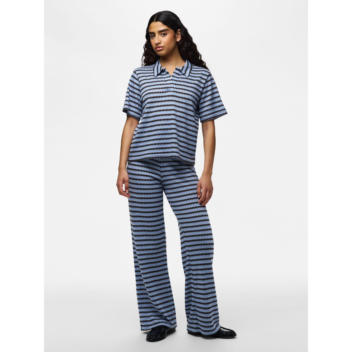 Top En Maille bleu - cashmere blue1, PIECES