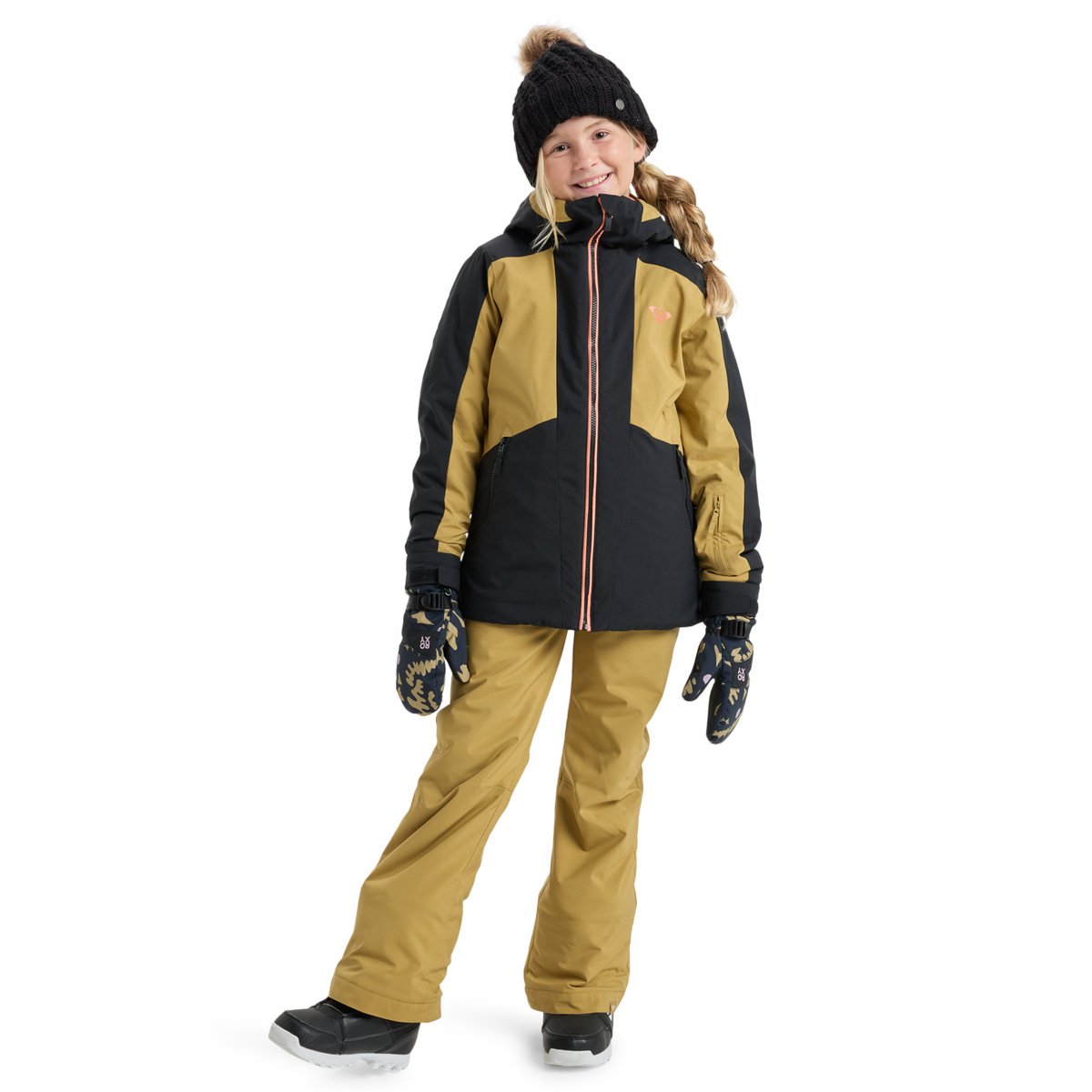 Moufles techniques ski/snowboard. beige fennel seed big flower rg, ROXY