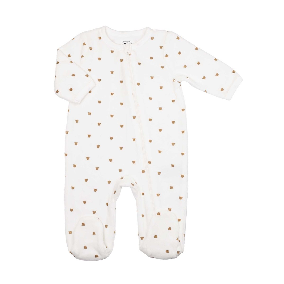 Pyjama bébé en coton - Tête d'ourson crudo, TROIS KILOS SEPT