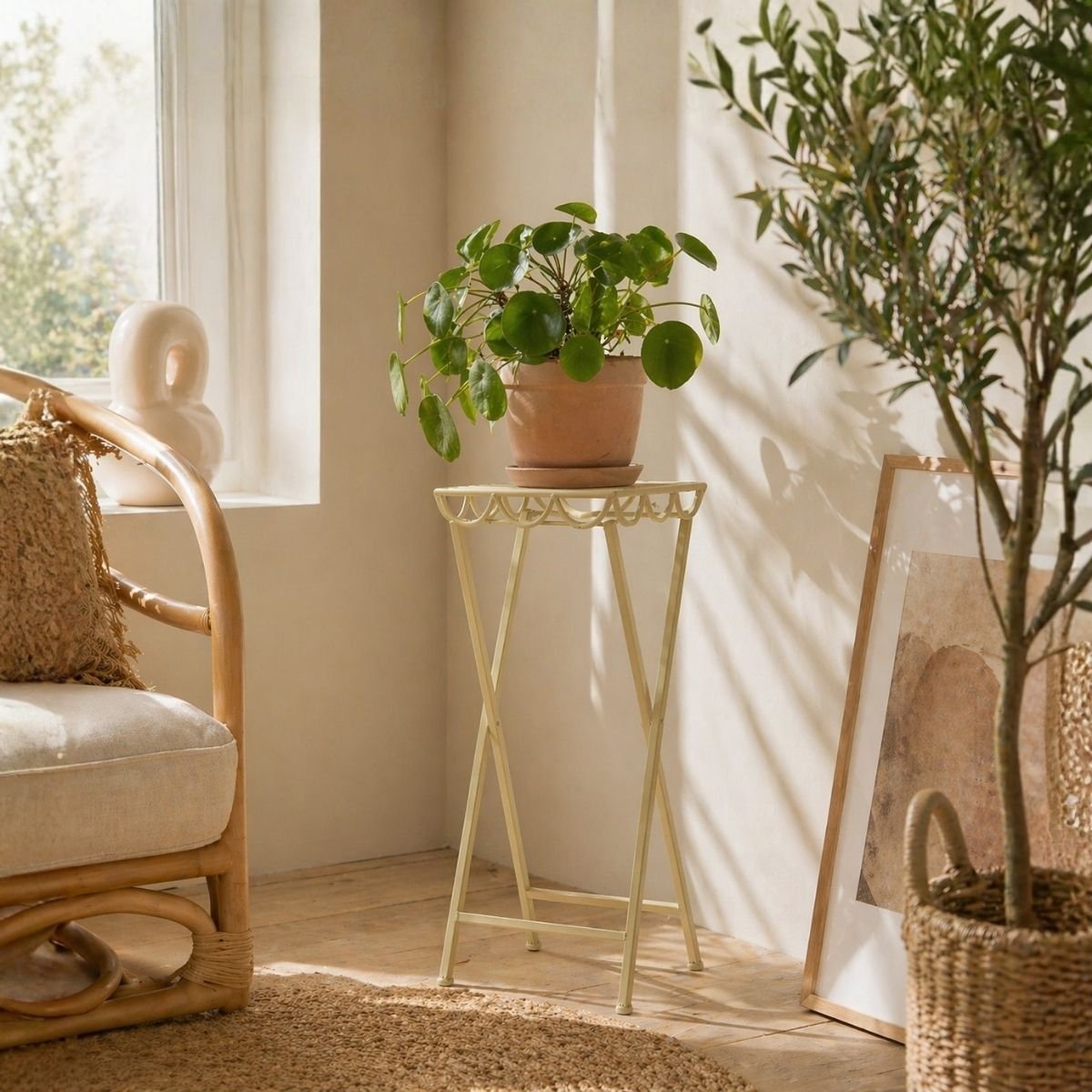 Support Pour Plantes D'extérieur ROSALIE vert clair, MICA DECORATIONS