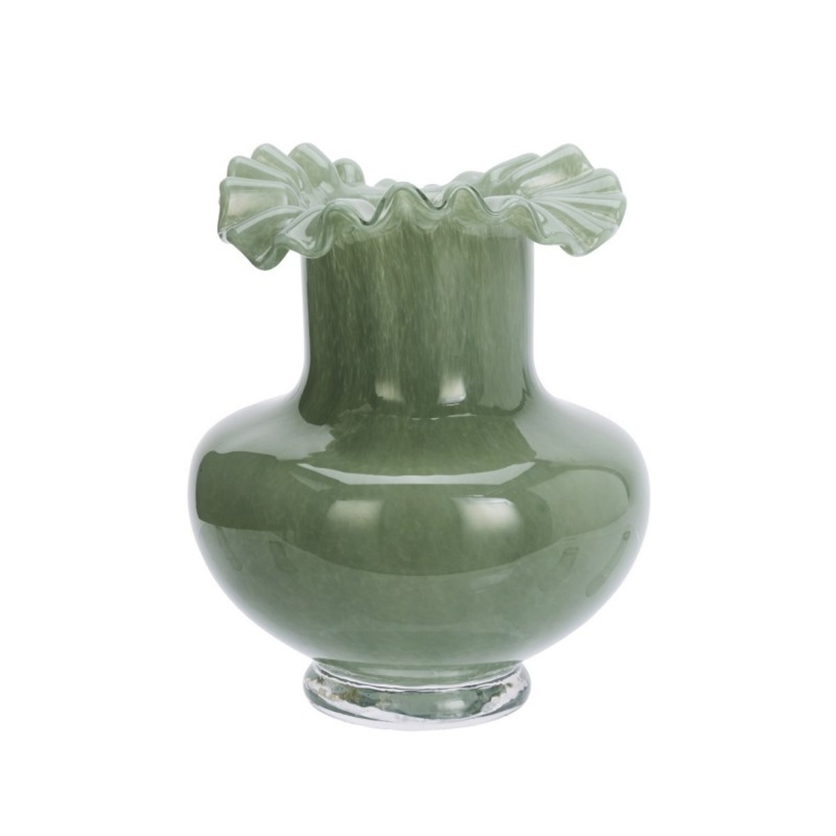 Vase verre décoratif vert, MADAM STOLTZ
