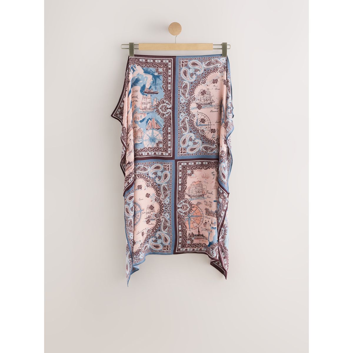 Foulard carré carte imprimée, NEXT
