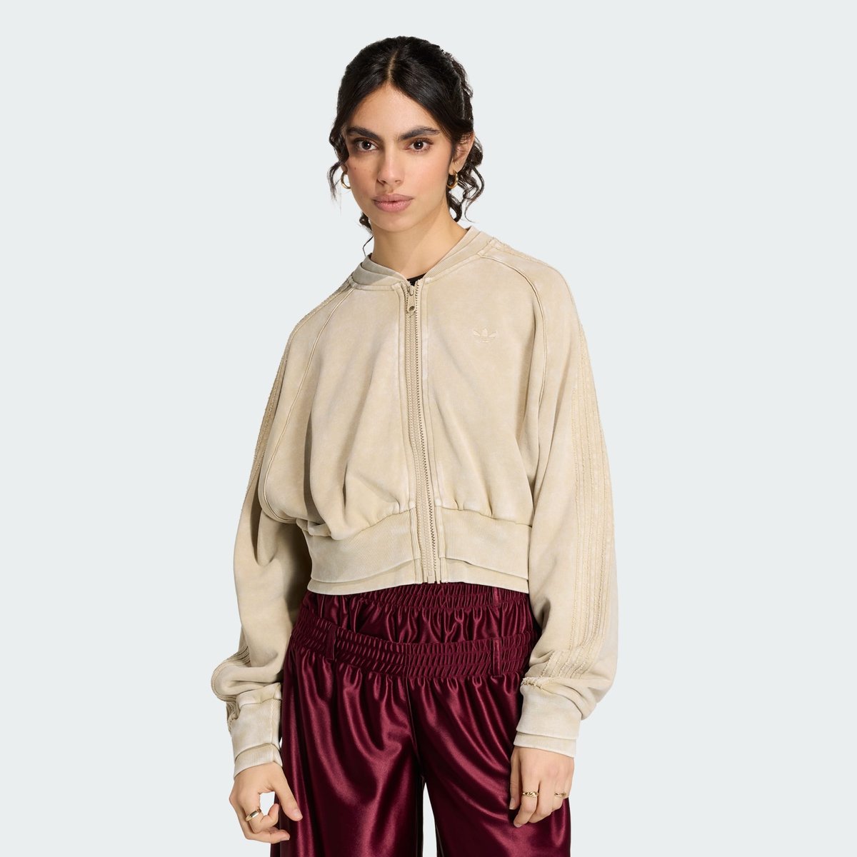 Veste De Survêtement Cropped Double Couche Sst Veste De Survêtement Cropped Double Couche Sst khaki three, adidas Originals