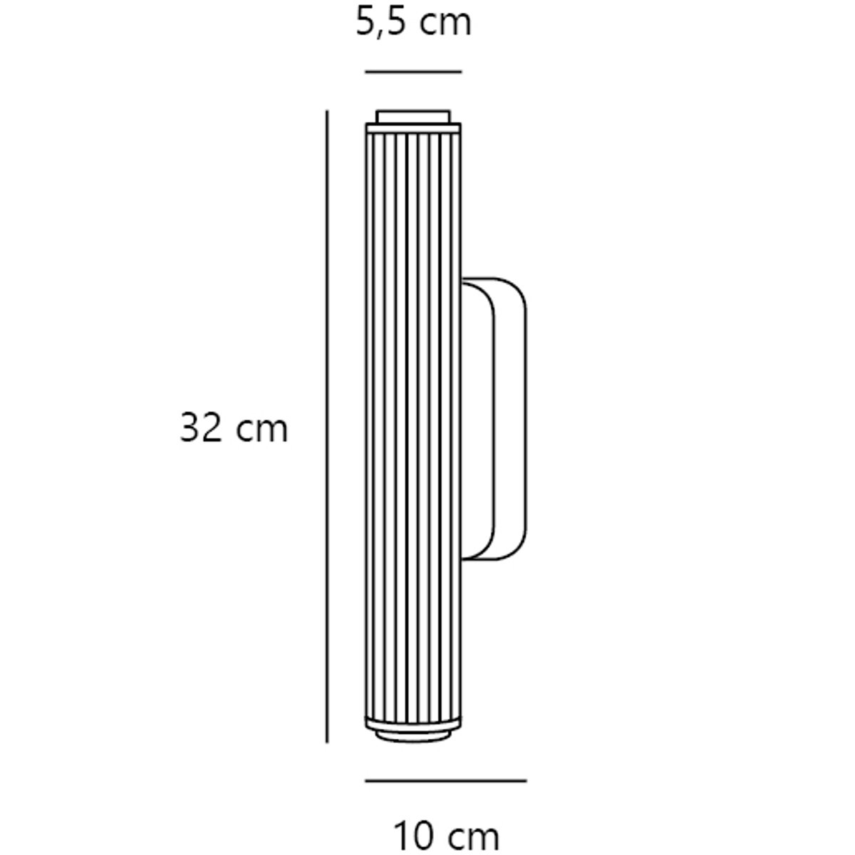 Applique murale salle de bain LED intégrée en plastique, VIRELLE noir, NORDLUX