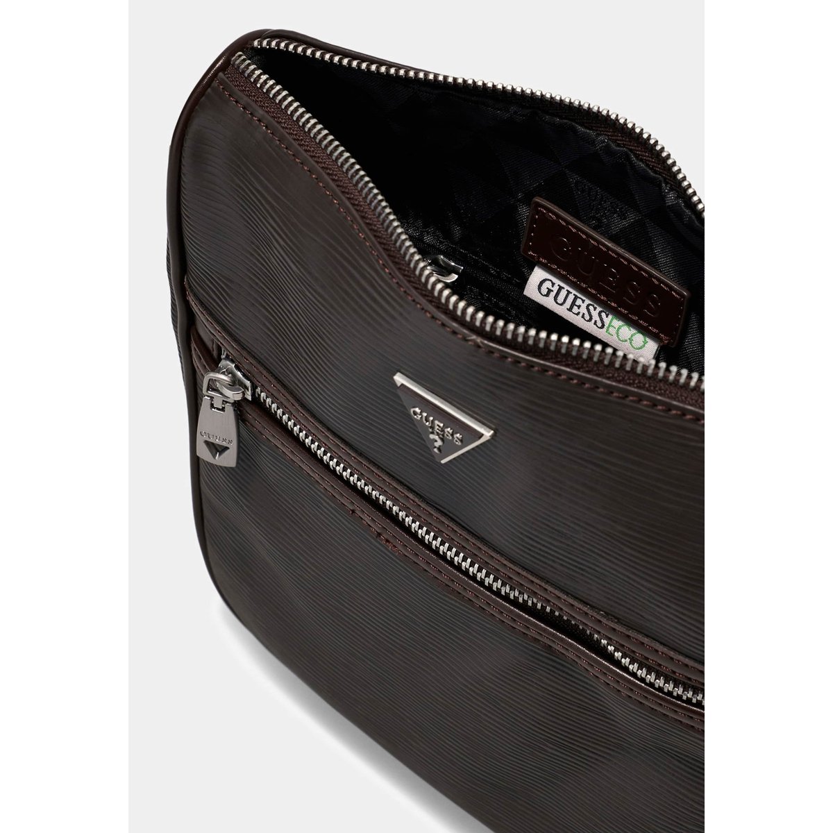 Sac Milano Mini Crossbody marron foncé, GUESS