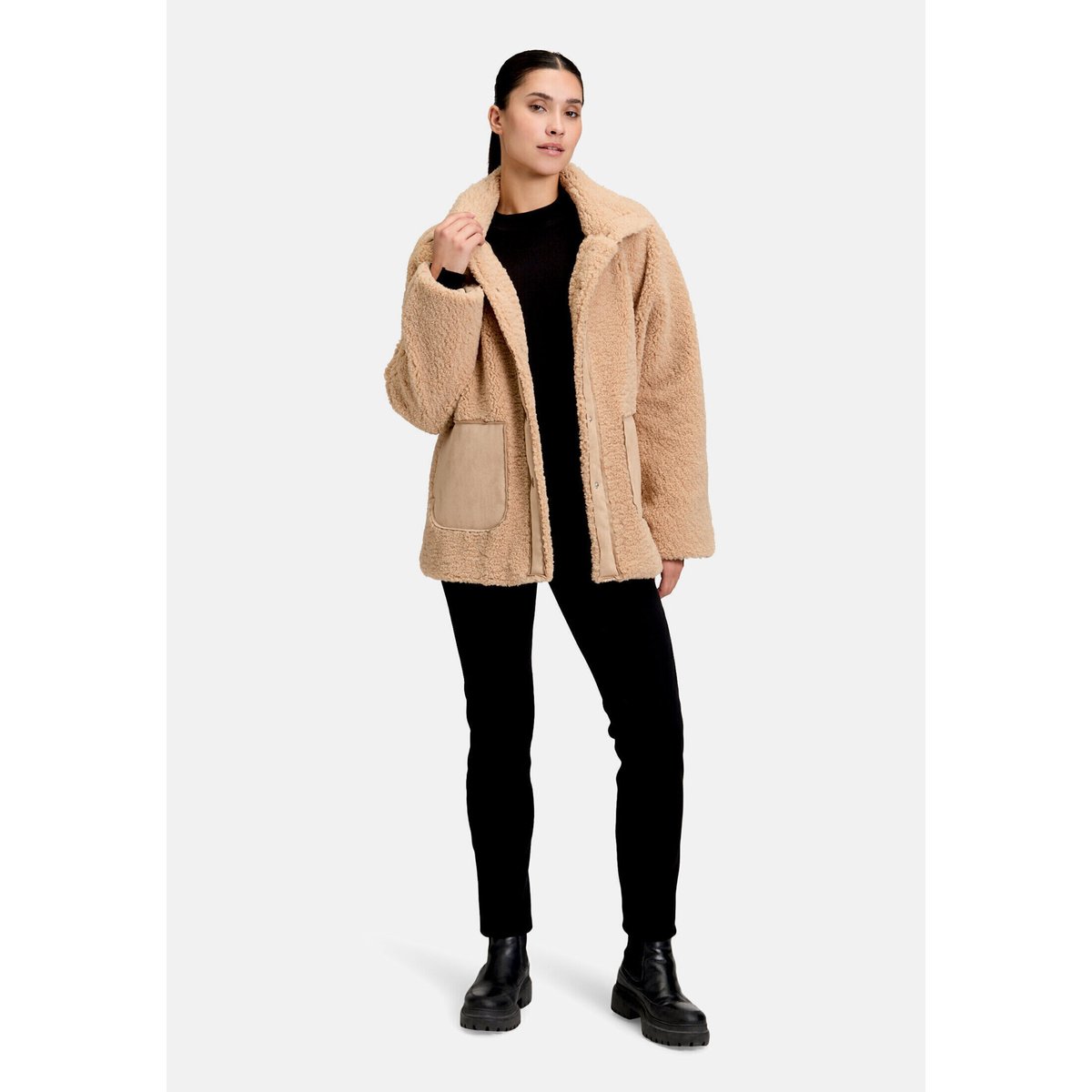 Veste outdoor en peluche beige, BETTY BARCLAY