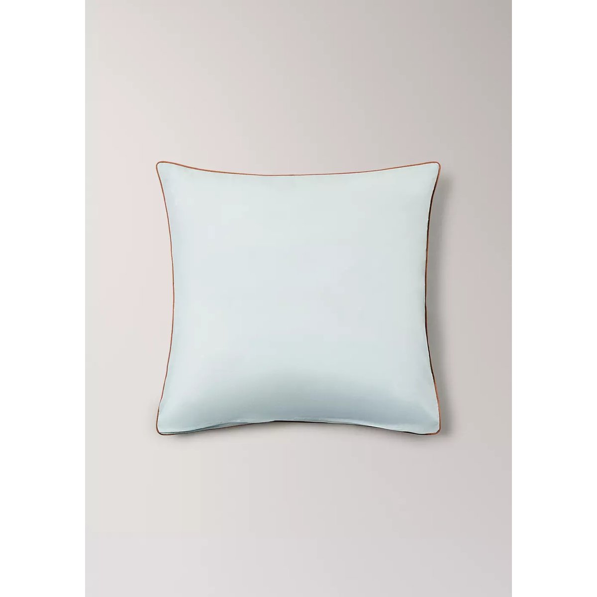 Taie d’oreiller percale de coton réversible liseré en contraste 60x60 cm vert d´eau, MANGO HOME