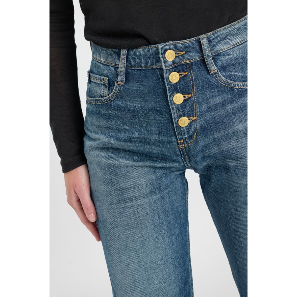Jeans droite 300/23 regular , longueur 34 blue, LE TEMPS DES CERISES