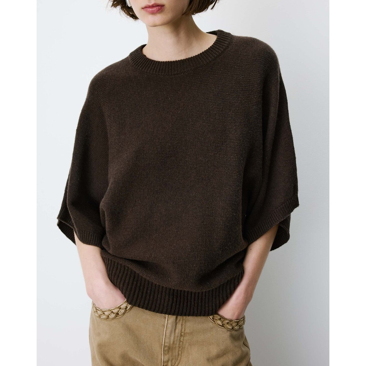 Pull en maille, ALMUS chocolat, GRACE & MILA