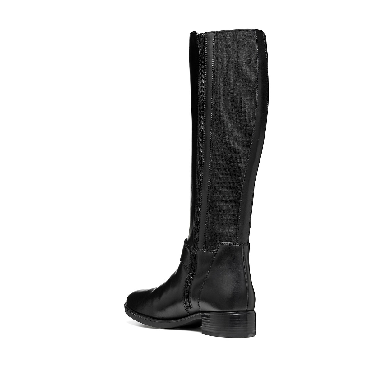 Felicity Leather Riding Boots with Elastic black, GEOX