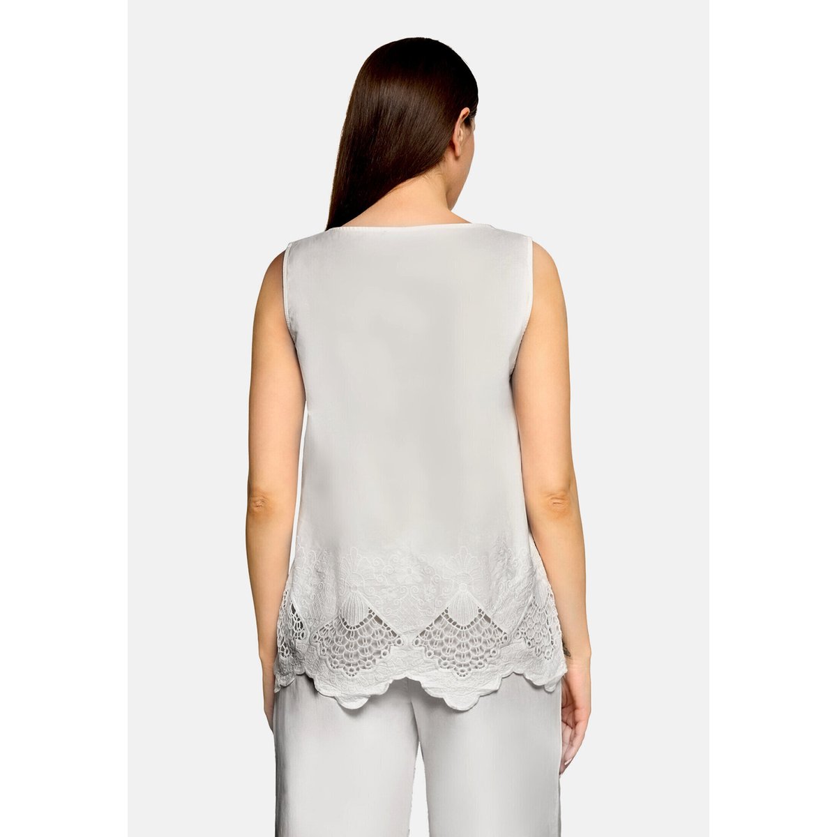 Haut façon blouse à broderies blanc, BETTY BARCLAY