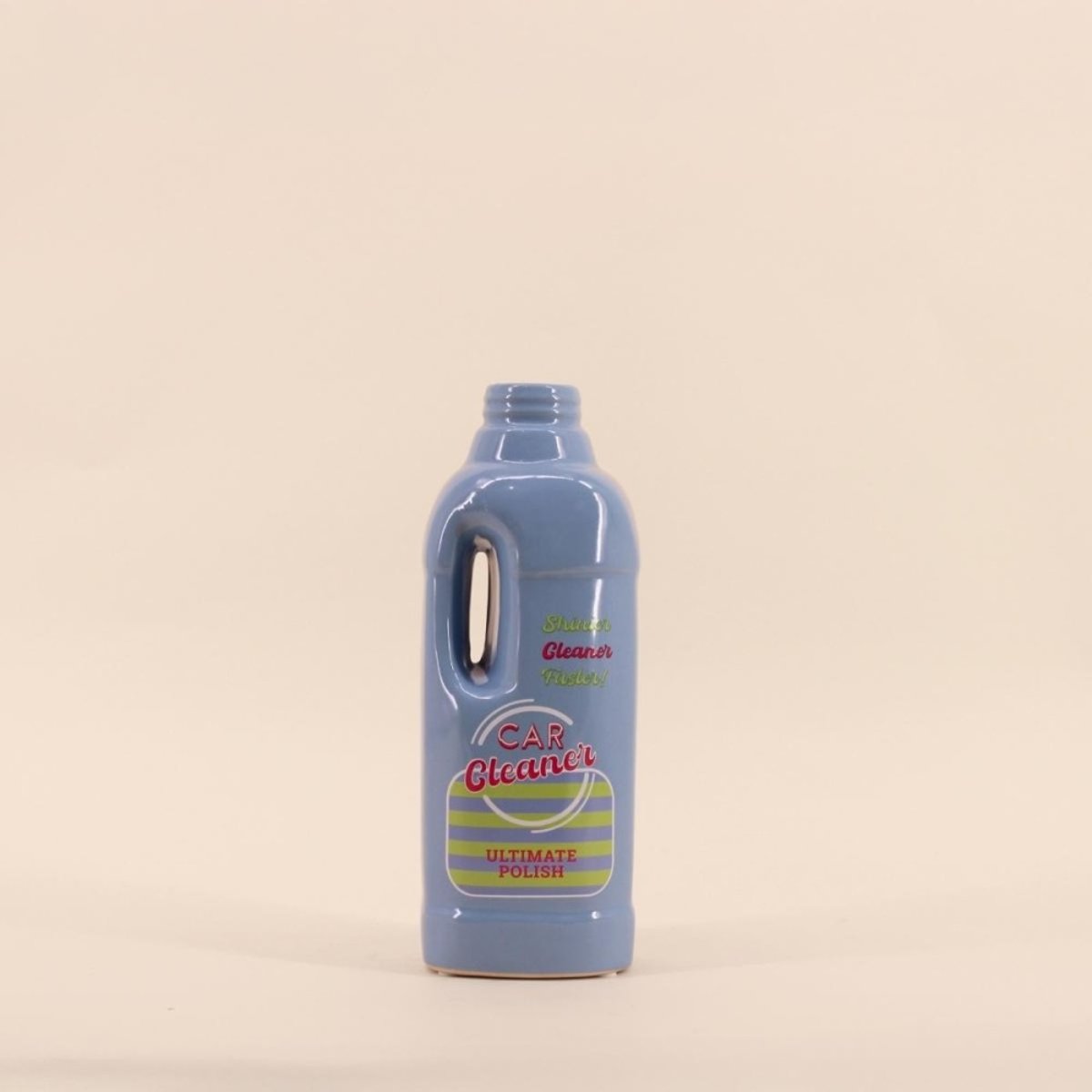 Vase bouteille nettoyant voiture, H26cm bleu, KERSTEN