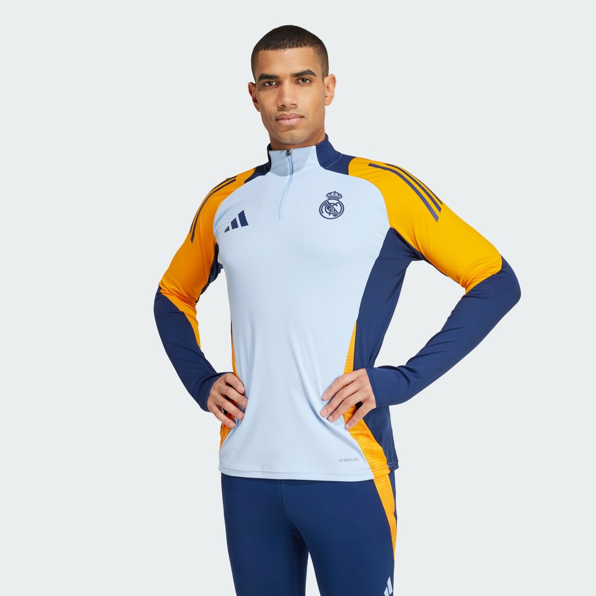 Haut d'entraînement Real Madrid Tiro 24 Competition glow blue / crew orange / team navy blue 2, adidas Performance
