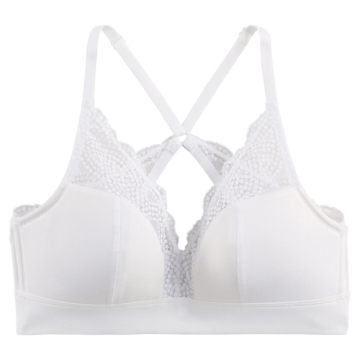 Soutien-gorge sans armatures en microfibre Avry blanc, LA REDOUTE COLLECTIONS