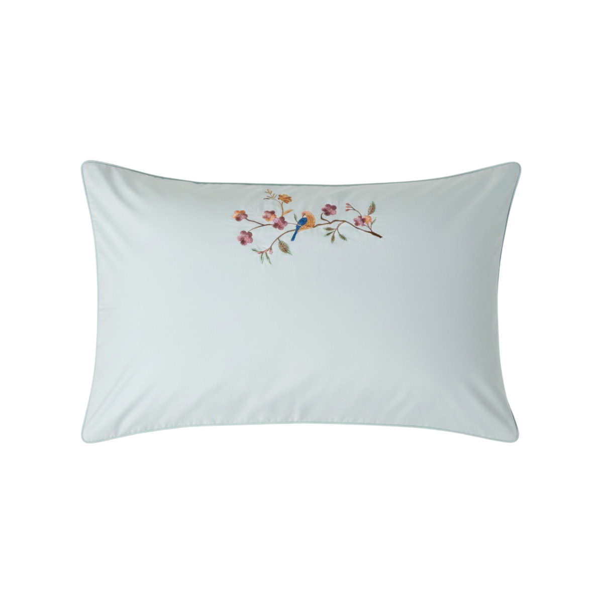 Taie D'oreiller   Satin De Coton - JARDIN SUSPENDU motifs, TRADITION DES VOSGES