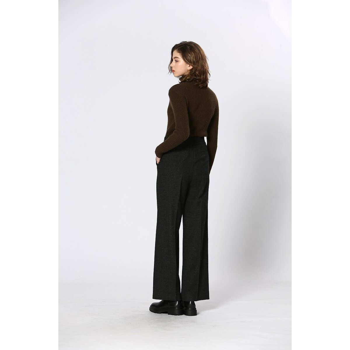 Pantalon large noir, SEE U SOON