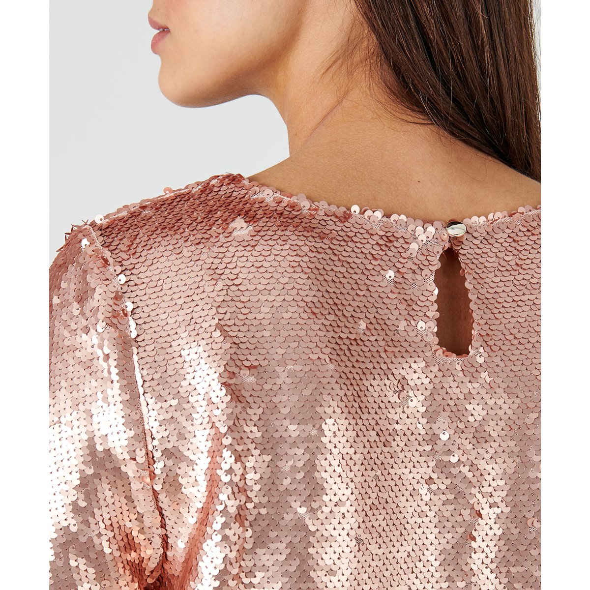 Blouse en sequins rose poudré, DAMART