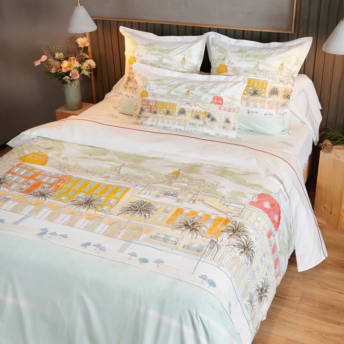 Taie D'oreiller   Percale De Coton - NICE motifs, TRADITION DES VOSGES