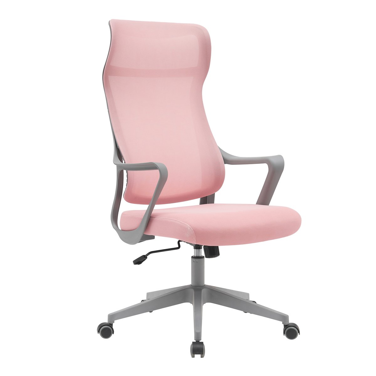 Fauteuil de bureau rotatif en tissu mesh, REMI rose poudré, HISPANOHOGAR