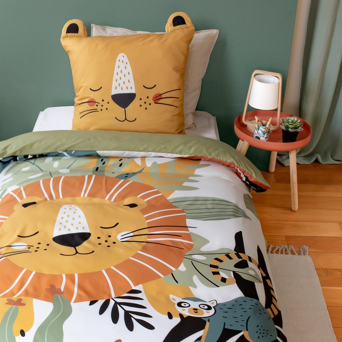 Parure de lit enfant microfibre, REY multicolore, C DESIGN HOME TEXTILE