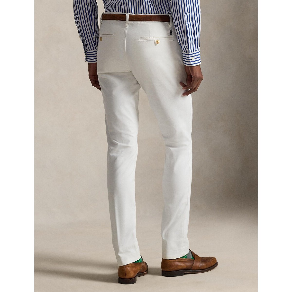 Pantalon Bedford délavé slim chino blanc, POLO RALPH LAUREN