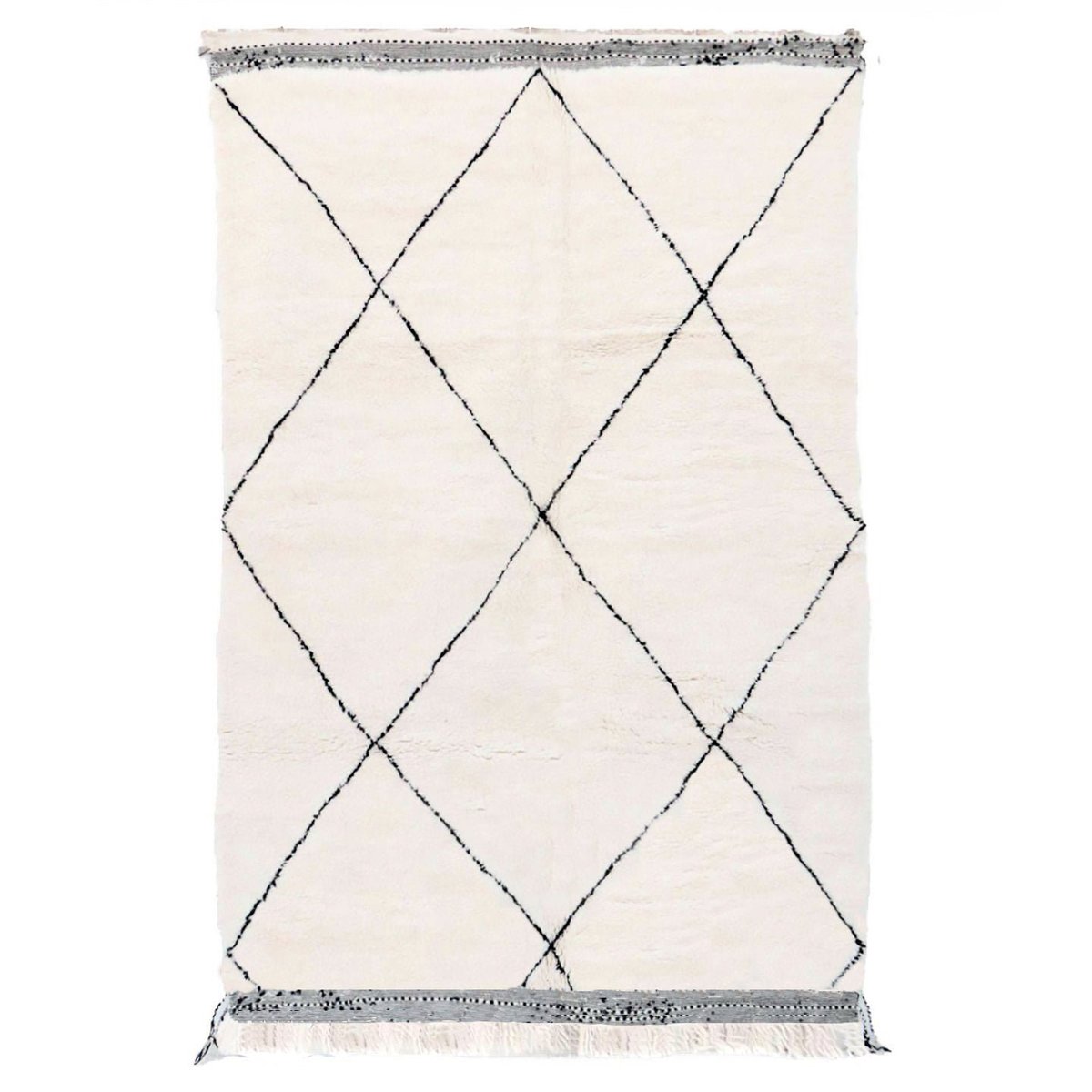 Tapis berbère marocain pure laine 124 x 192 cm beige sable, AFK LIVING
