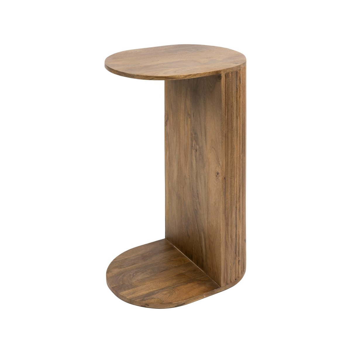 Table d'appoint en bois rainuré pour ordinateur DELHI beige, PIER IMPORT