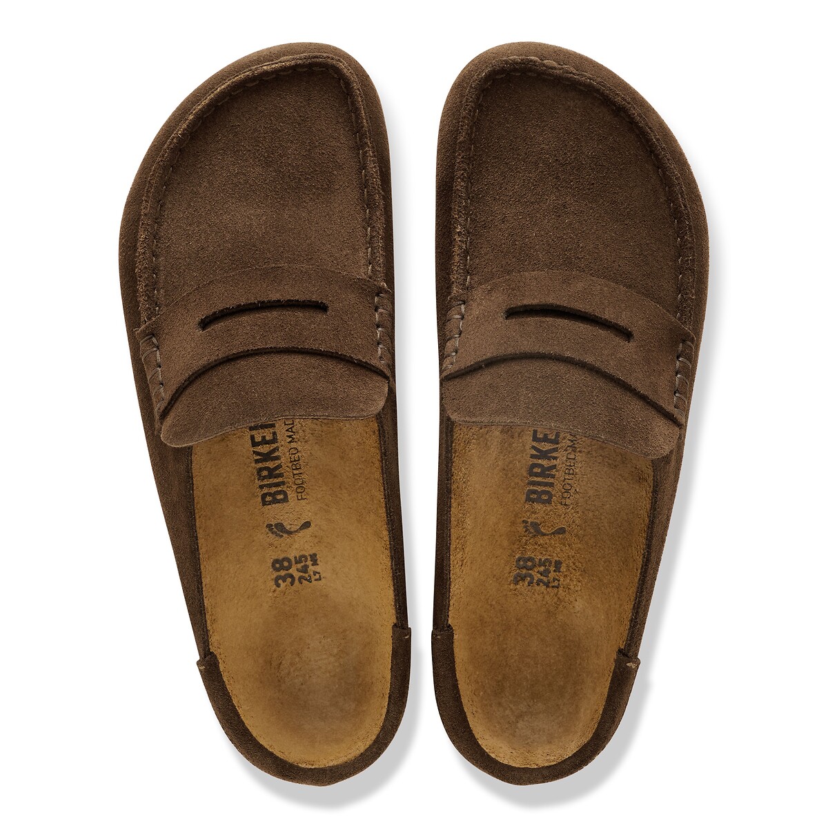 Veloursleder-Clogs NAPLES WRAPP braun, BIRKENSTOCK