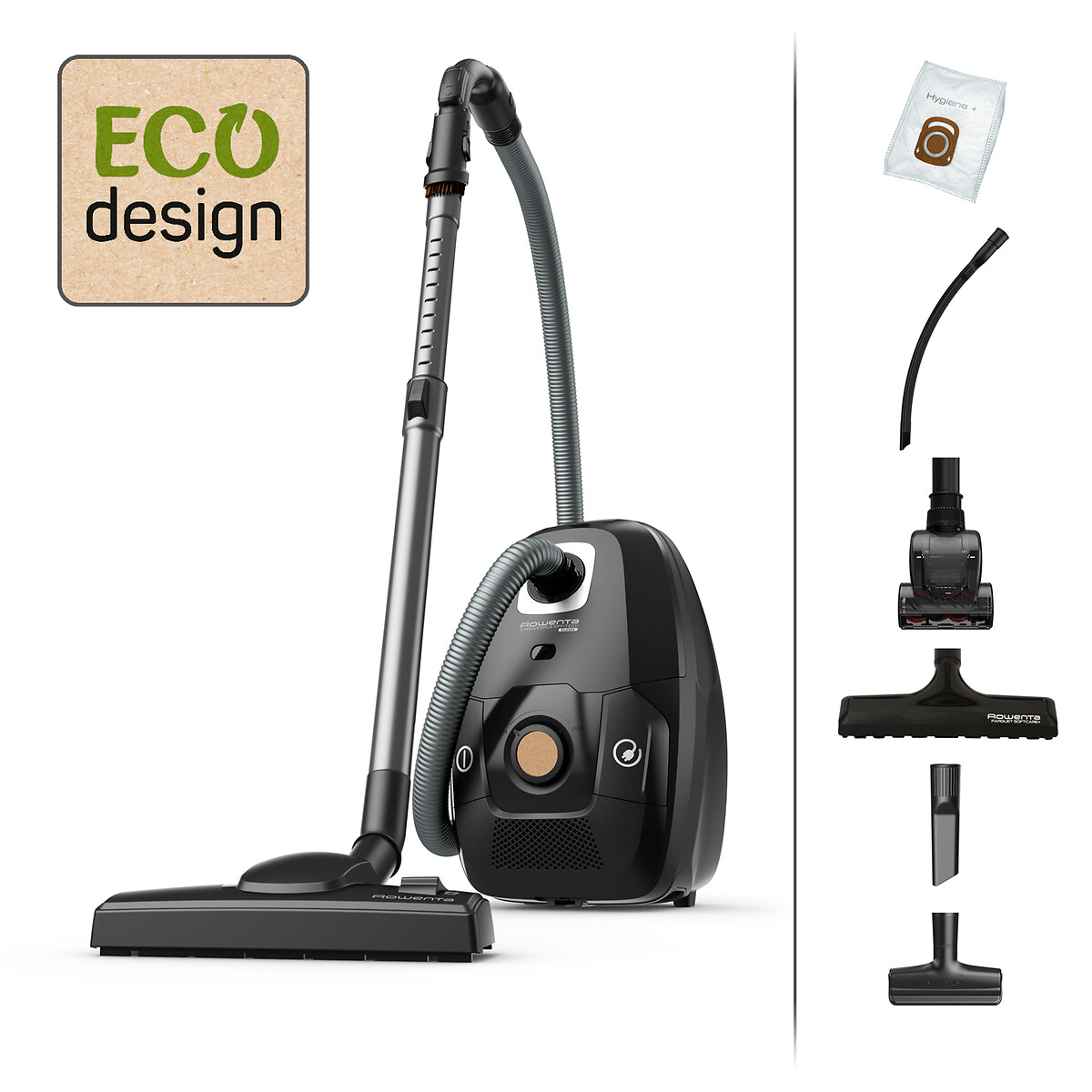 Aspirateur avec sac Green force Effitech Silence R noir, ROWENTA