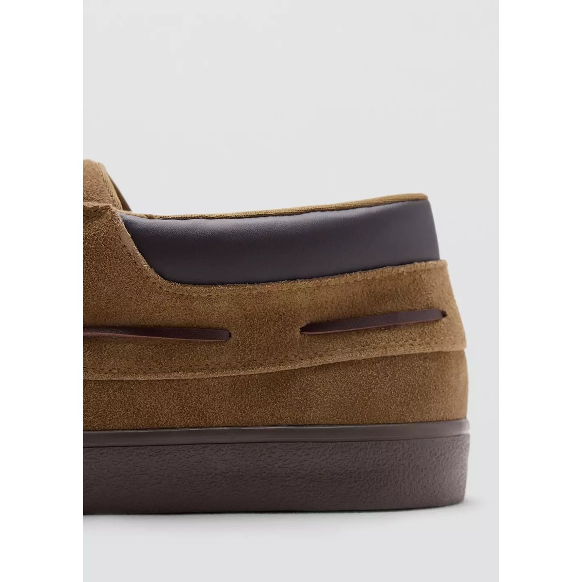 Chaussures lacées cuir marron moyen, MANGO TEEN