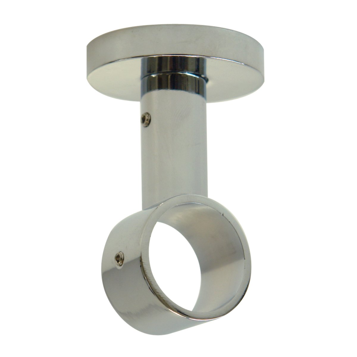 Support Plafond Chromé diam 28mm argent, HOME MAISON