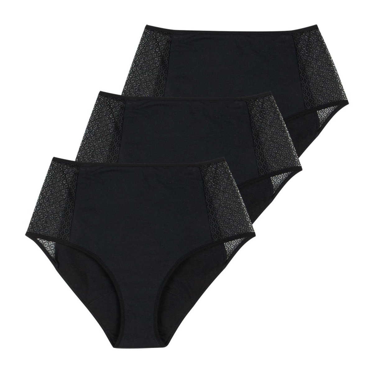 Culottes pour fuites urinaires, lot de 3 noir, ATHENA
