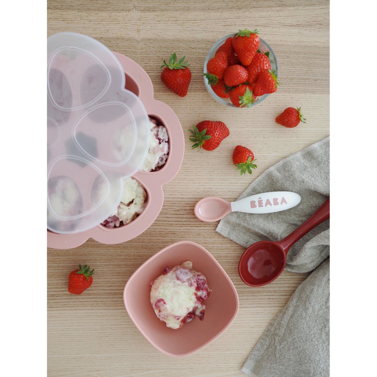 Moule de congélation multi portions 150 ml rose pâle, BEABA