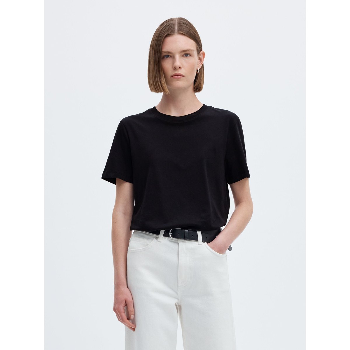 T-Shirt noir - black, SELECTED