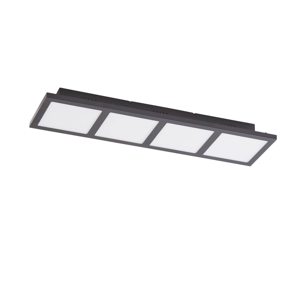 Plafonnier  moderneLED, Raymie blanc, noir mat, LINDBY
