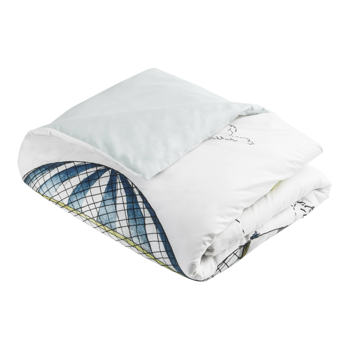 Housse Couette Envol - Percale de coton nuage, TRADITION DES VOSGES