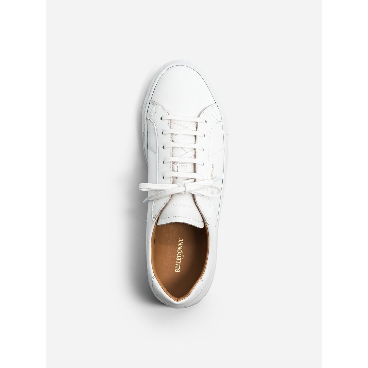 Basket cuir B1 blanc, BELLEDONNE
