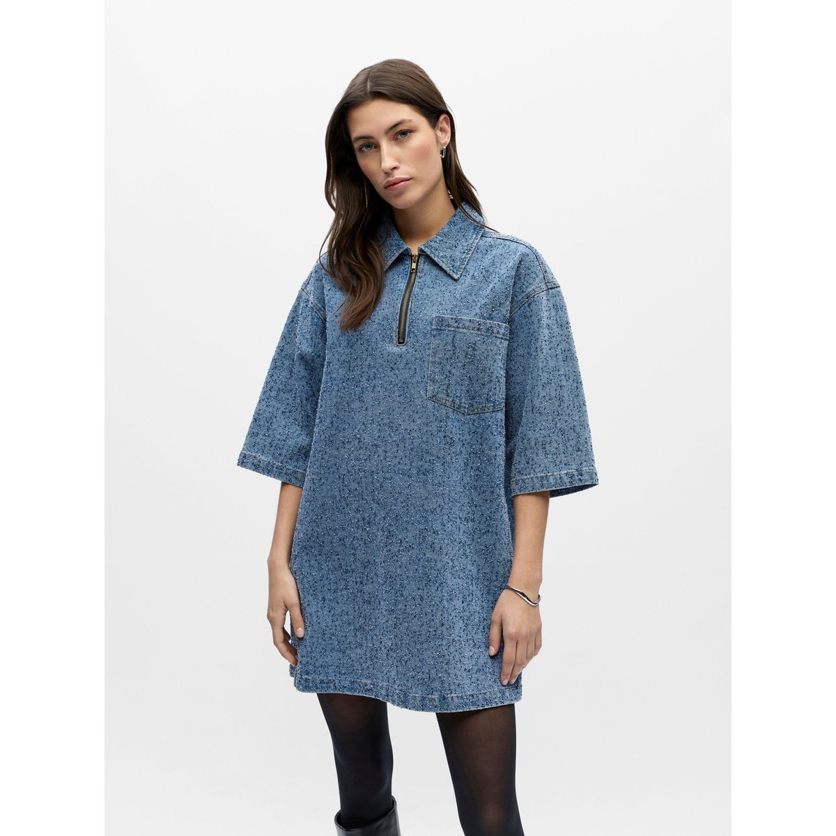 Mini-Robe light blue denim, OBJECT