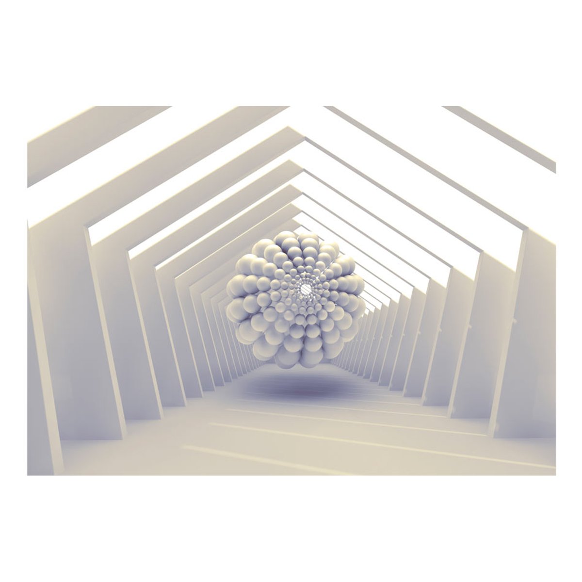 Papier peint intissé panoramique Abstractions Futuristic Gateway gris / argent, EDEN