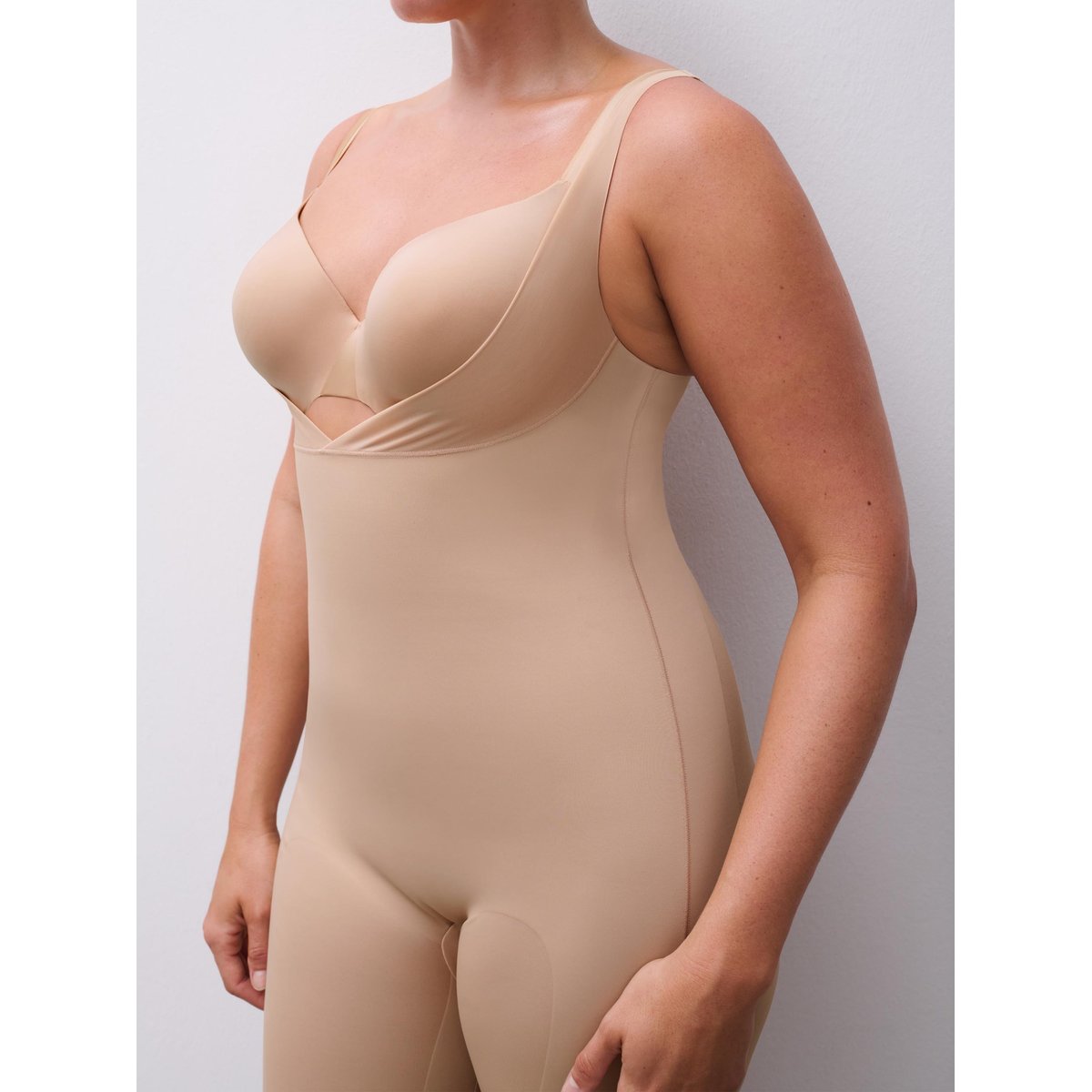 Combinaison gainante sous poitrine BASIC SHAPING nude, CHANTELLE