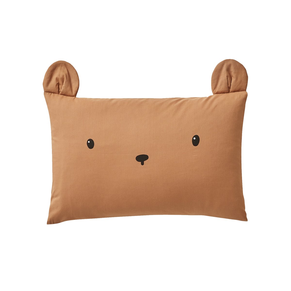 Taie d'oreiller ourson GREEN FOREST marron, VERTBAUDET