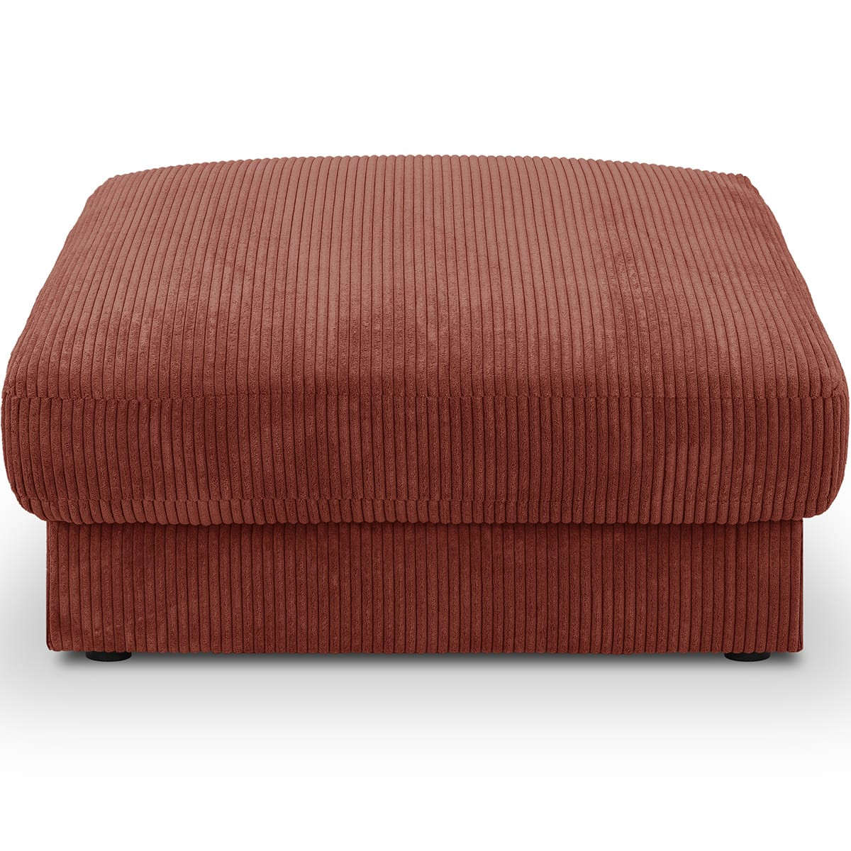 Pouf en velours côtelé - ARTY rouille, HOMIFAB
