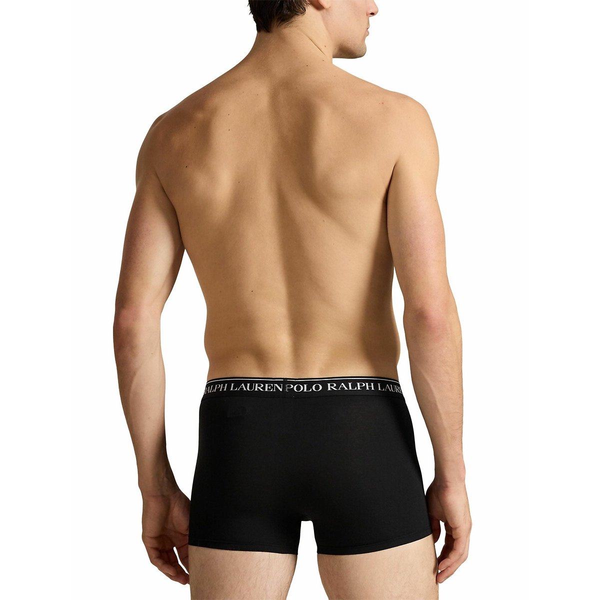Lote de 3 cuecas boxer em algodão stretch preto + preto + preto, POLO RALPH LAUREN