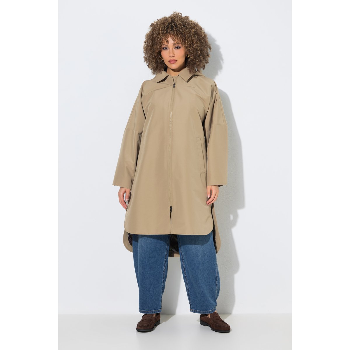 Manteau oversize, col chemise grès, ULLA POPKEN