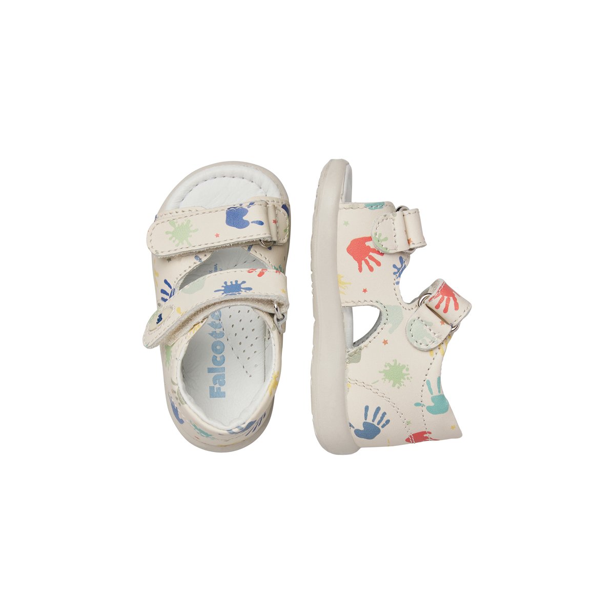 Sandales en cuir NEW RIVER blanc crème-, FALCOTTO