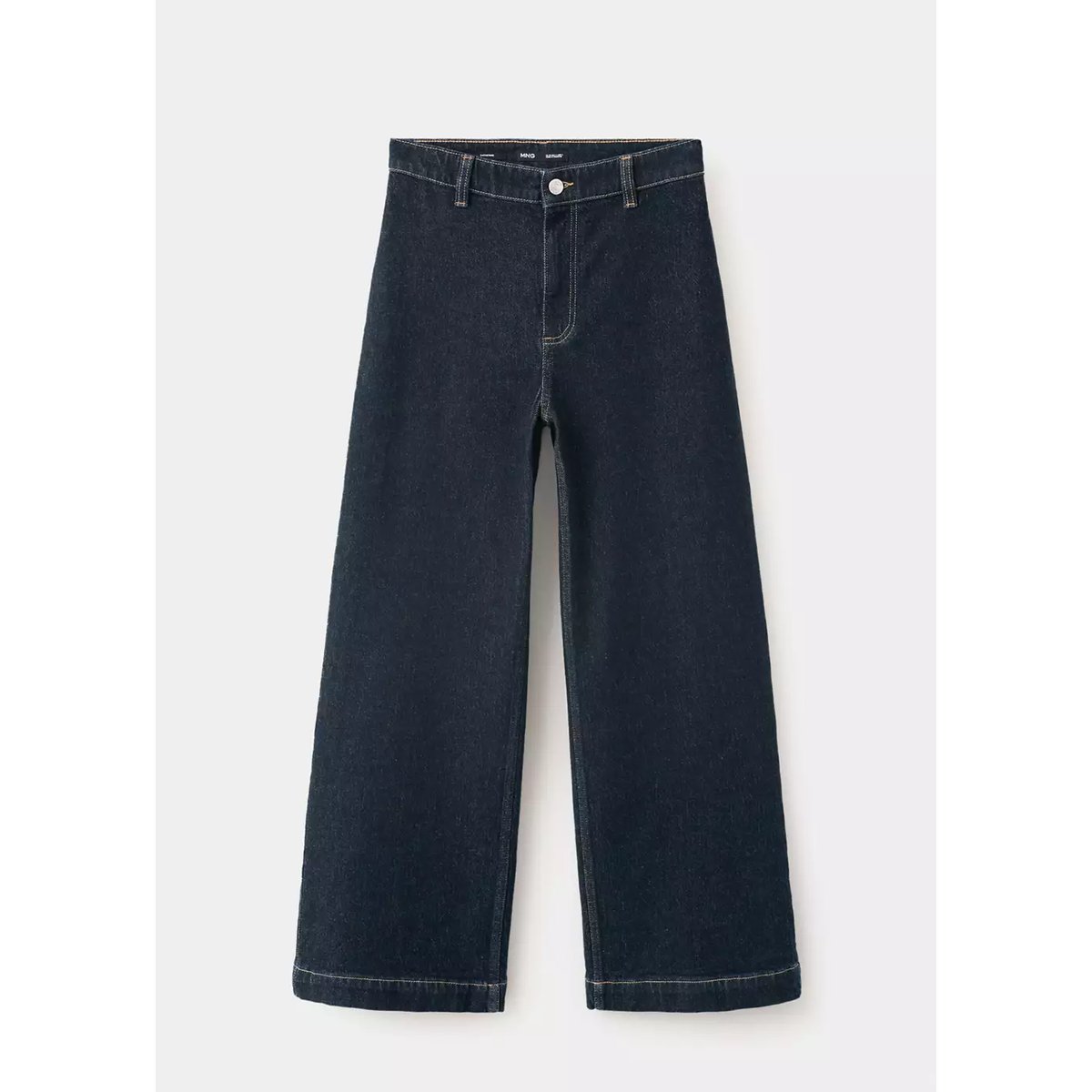 Jean style jupe-culotte Catherin taille haute bleu, MANGO